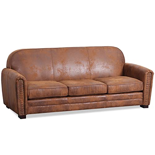 Menzzo Club 3-Sitzer Sofas, Stoff, Vintage, L195 x T84 x H85 cm von Menzzo