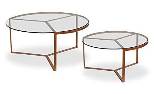 Menzzo Ensemble Tisch, Rich Copper, Grande : L90 x P90 x H41 cm von Menzzo