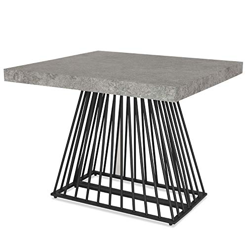 Menzzo Factory Tisch ausziehbar, Holz, Metall, Beton, Grau, Einheitsgröße von Menzzo