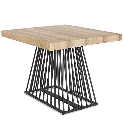 Menzzo Factory Tisch ausziehbar, Metall, Holz/Schwarz, Einheitsgröße von Menzzo