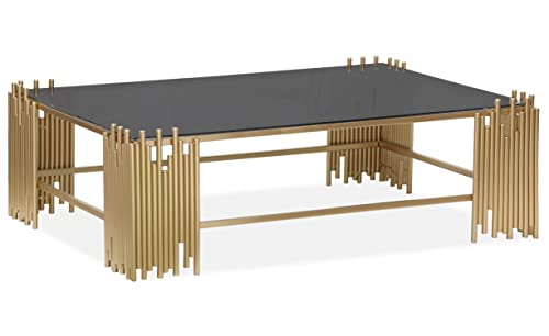 Menzzo Falbala Tisch, Gold, L101,6 x P76 x H33 cm von Menzzo