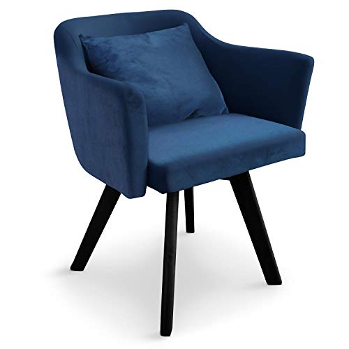 Menzzo Fauteuils Sessel, Velours, blau, 59 von Menzzo