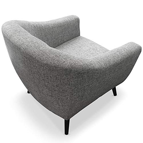Menzzo Fidelio Sessel, skandinavisch, Holz/Stoff, 85 x 83 x 86 cm, hellgrau, L83 x P85 x H86 cm von Menzzo