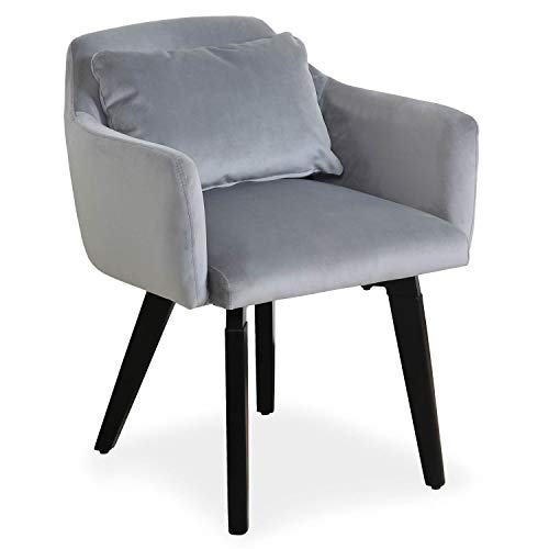 Menzzo Gybson Sessel, Velours, Silber, 59 von Menzzo