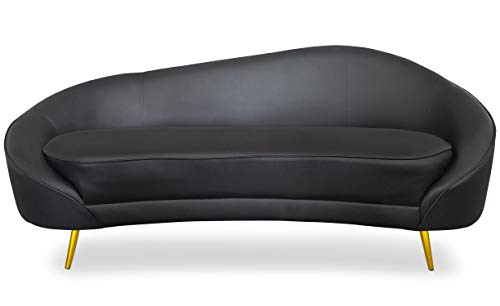 Menzzo Havane 3-Sitzer Sofas, Holz, schwarz, L185 x T84 x H80 cm von Menzzo