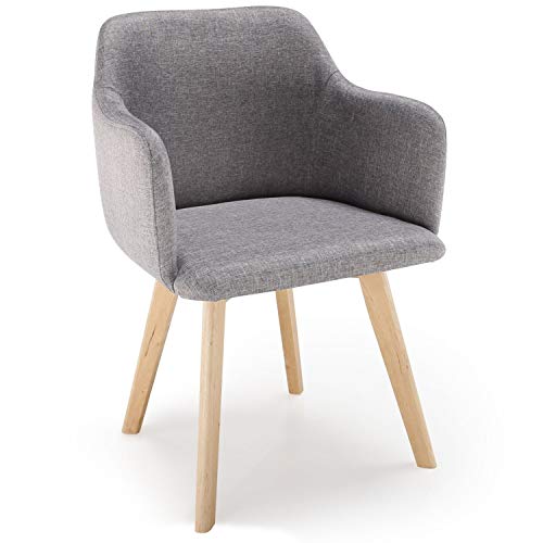 Menzzo Polsterstühle, Grau, L57 x P54 x H76 cm Höhe der Armlehne: 66cm lsr151069gris von Menzzo