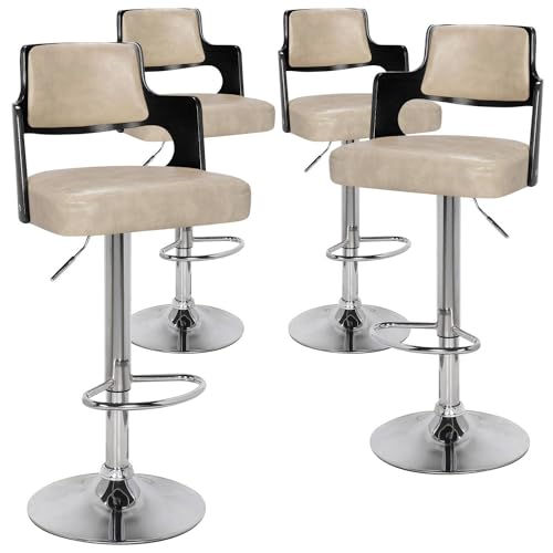 Menzzo Russel Stuhl, Schwarz/Beige, L 44 x T 46 x H 90 cm von Menzzo