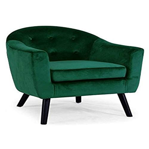 Menzzo Savoy Skandinavischer Sessel mit Samtbezug Grün von Menzzo