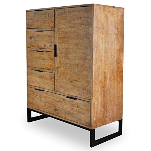 Menzzo Sideboards, Holz, Helle Eiche, L90 x T40 x H112 cm von Menzzo