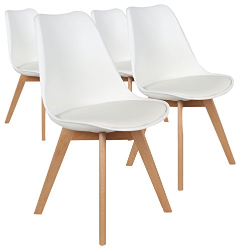Menzzo Stuhlgruppen, Polypropylen, Weiß, L48 x P43 x H82 cm von Menzzo