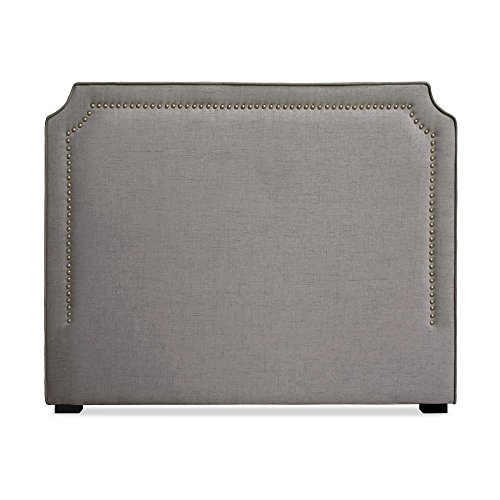 Milana Kopfteil Bett 140cm mit Stoffbezug Taupe von Menzzo