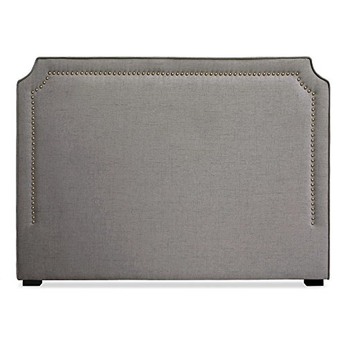 Milana Kopfteil Bett 160cm mit Stoffbezug Taupe von Menzzo