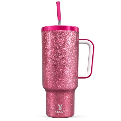 Meoky 1,2 l Becher mit Griff für Frauen: Isolierter Edelstahlbecher mit Deckel und Strohhalm, 100 % auslaufsicherer Becher für Zuhause, Büro, Auto, Reisende, Pendler, Arbeiter, Pfingstrose Meoky 1,2 l Becher mit Griff für Frauen: Isolierter Edelstahlbecher mit Deckel und Strohhalm, 100 % auslaufsicherer Becher für Zuhause, Büro, Auto, Reisende, Pendler, Arbeiter, Pfingstrose von Meoky