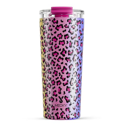 Meoky 700ml Thermobecher Kaffee to go mit 100% Auslaufsicher Deckel, Edelsthal Kaffee Thermobecher, 8h Heiß und 24h Kalt, Passt in den Auto-Getränkehalter (Feier) von Meoky