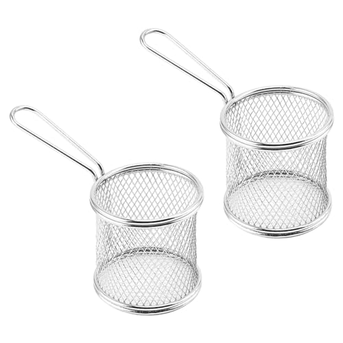 Chip -Frittierkörbe Edelstahl -Chips Braten -Sieb serviert Lebensmittelpräsentation Korb 2pcs von Meooyo