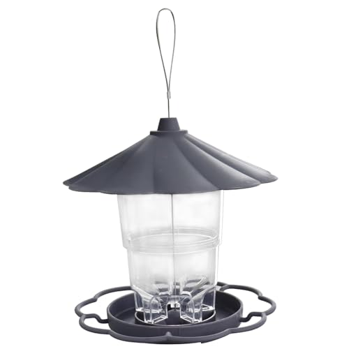 Vogelfutterhäuschen, die 1, 2 -l -Vogelsamen -Feeder mit robustem Draht und Dach Verstellbarer Eichhörnchen -Gartenfutter für Gartenverzierung im Freien im Freien von Meooyo