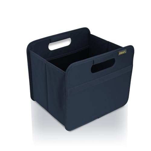 meori Faltbox Small in Marineblau - Stabile Klappbox S mit Griffen - perfekte Allzweck Aufbewahrungslösung - Tragkraft bis 30 kg - A100111 - 32 x 26,5 x 27,5 cm von meori