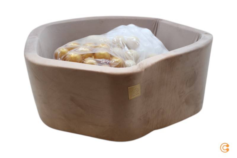 Meow Baby Bällebad Pool Kinder Spielbecken Beige Rund Bälle Siehe Text/Foto C-Ware von MeowBaby