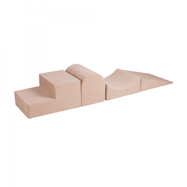 Meow Baby Schaumspielset Spielmatte Kinder Spielzeug Velvet Ecru Rosé Spiel B-Ware von MeowBaby