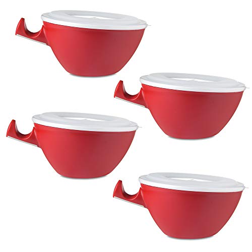 Mepal Loomm ESS Schale Porzellan Kunststoff (rot 4er Set) von Mepal