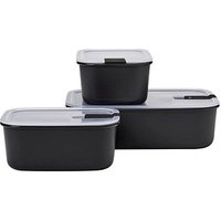 MEPAL Frischhaltedosen-Set EasyClip schwarz 2x 0,7 l und 1x 1,5 l, 1 Set von Mepal