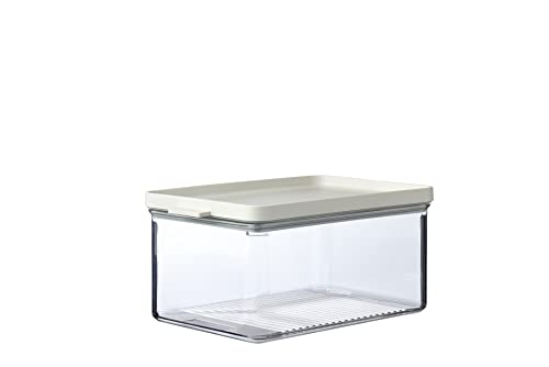 Mepal Käsedose mit Deckel - Kühlschrank Organizer – Käsedose Kühlschrank - Luftdichter Kühlschrankbehälter mit Antikondensationseinsatz - Aufbewahrungsbox - 2000 ml - Nordic white von Mepal