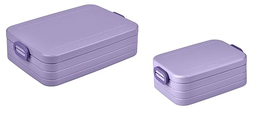 Mepal 2-tlg Take a Break Set – Vivid Lilac – Groß/Klein – Lunchbox mit Trennwand – ideal für Mealprep – spülmaschinenfest, ABS von Mepal
