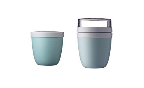 Mepal - 2-tlg. Snackpot - Lunchpot Set Ellipse - Praktischer Behälter zur Aufbewahrung & für Transport von Lebensmittel - Tiefkühltauglich - Spülmachinenfest - Nordic Green Mepal - 2-tlg. Snackpot - Lunchpot Set Ellipse - Praktischer Behälter zur Aufbewahrung & für Transport von Lebensmittel - Tiefkühltauglich - Spülmachinenfest - Nordic Green von Mepal