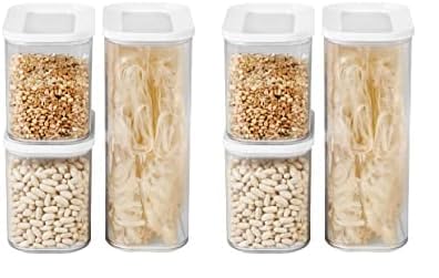 Mepal 3-teiliges Set Vorratsdosen mit Deckel - Lebensmittelbehälter Rechteckige - Küchenorganizer aus Kunststoff - Vorratsbehälter Luftdicht - 1x 2000 ml & 2x 1000 ml - White (Packung mit 2) von Mepal
