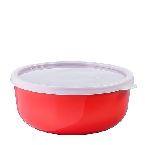 Mepal – Aufbewahrungsbox Kuchen Lumina – Frischhaltedosen mit Deckel für Kühlschrank, Gefrierschrank, Dampfgarer & Mikrowelle – Mikrowellenschüsseln mit Deckel – 1500 ml – Nordic red von Mepal