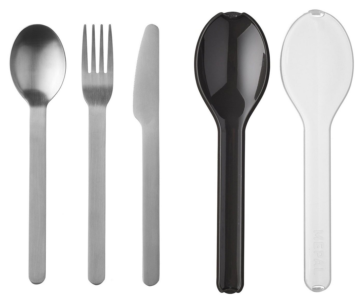 Mepal Aufbewahrungsschüssel Besteck-Set 3 tlg., Grau, B 5 cm, L 19,5 cm, Edelstahl Mepal Aufbewahrungsschüssel Besteck-Set 3 tlg., Grau, B 5 cm, L 19,5 cm, Edelstahl von Mepal