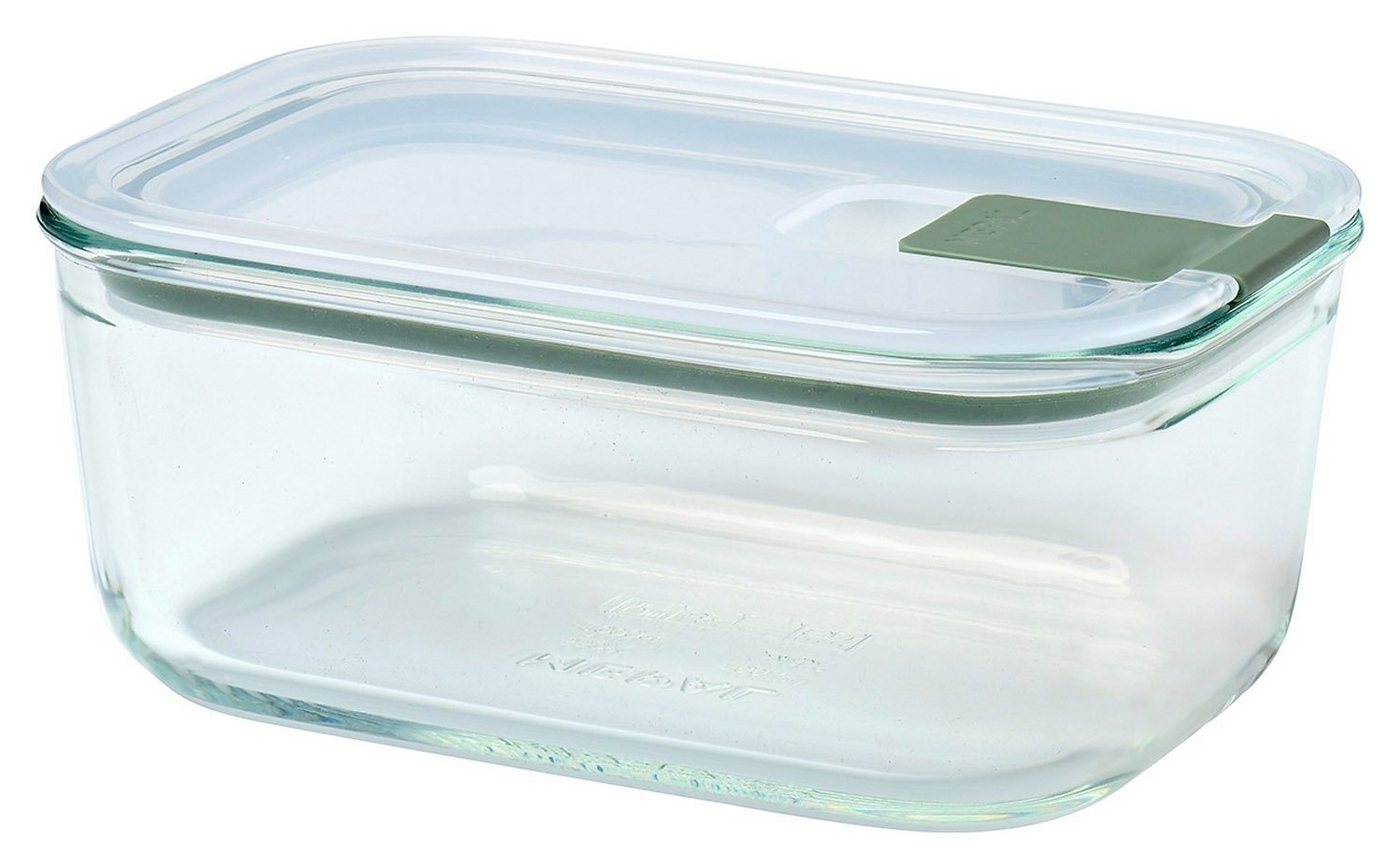 Mepal Aufbewahrungsschüssel Frischhaltedose EASYCLIP, Glas, B 17 cm, T 12 cm, Glas, Kunststoff, (1-tlg), Deckel mit Lüftungsventil von Mepal