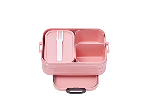 Mepal Bento Brotdose Midi Take A Break - Brotdose mit Bento Box - Für 2 Sandwiches oder 4 Brotscheiben - Lunchbox für kleine Snacks & Reste - Brotdose Erwachsene Essenbox mit Fächern - Nordic pink Mepal Bento Brotdose Midi Take A Break - Brotdose mit Bento Box - Für 2 Sandwiches oder 4 Brotscheiben - Lunchbox für kleine Snacks & Reste - Brotdose Erwachsene Essenbox mit Fächern - Nordic pink von Mepal