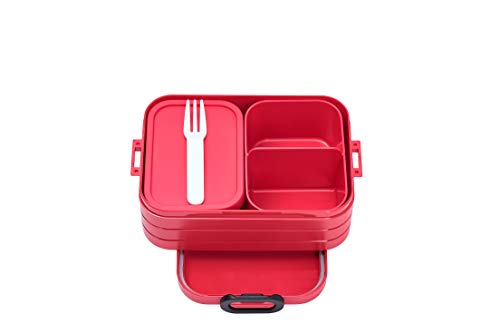 Mepal – Bento Lunchbox Take A Break midi – Nordic red– Brotdose mit Fächern, geeignet für bis zu 4 Butterbrote von Mepal