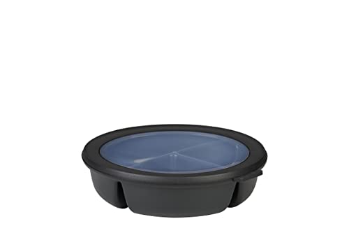 Mepal - Meal Prep Box Cirqula - Bento-Schüssel mit 3 Fächern - Frischhaltedose luftdicht - Mahlzeiten getrennt aufbewahren - Meal-Prep-Boxen & Vorratsdosen - 1000 ml - Nordic black von Mepal