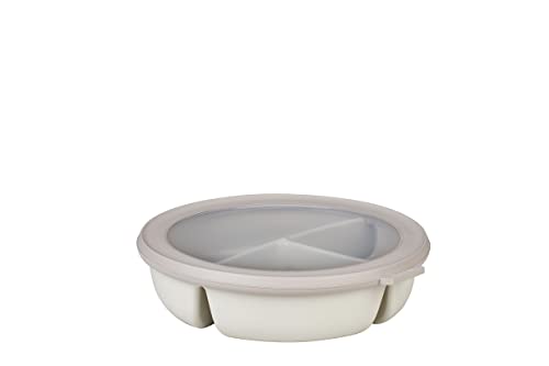 Mepal - Meal Prep Box Cirqula - Bento-Schüssel mit 3 Fächern - Frischhaltedose luftdicht - Mahlzeiten getrennt aufbewahren - Meal-Prep-Boxen & Vorratsdosen - 1000 ml - Nordic white von Mepal
