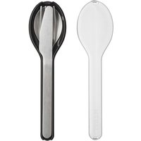 Mepal Besteck-Set 3-tlg Nordic black ELLIPSE, Edelstahl von Mepal