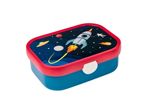 Mepal - Lunchbox Campus - Bento Lunchbox für Kinder - Brotdose mit Bento-Fach & Gabel - Meal Prep Box mit Clip-Verschluss - BPA-frei & Spülmaschinenfest - 750 ml - Space von Mepal