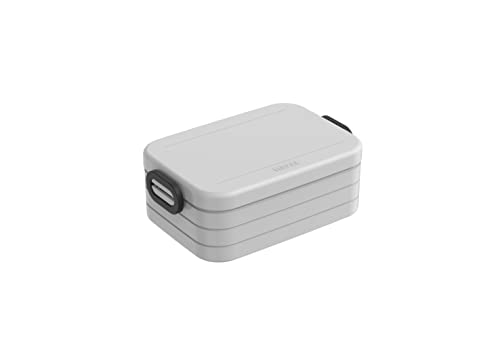 Mepal Take a Break Midi - Limited Edition Cool Grey/Grey - 900ml - Lunchbox mit Trennwand - Ideal für Mealprep - Spülmaschinenfest, Polypropylen von Mepal