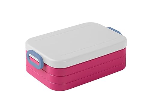 Mepal - Lunchbox Take a Break Midi - Brotdose To Go - Für 2 Sandwiches oder 4 Brotscheiben - Meal Prep Box - Essensbox mit Unterteilung - Spülmaschinenfest - 900 ml - Limited Edition Pink von Mepal
