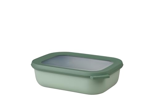 Mepal - Multi Bowl Cirqula Rectangular - Vorratsdose mit Deckel - Geeignet als Luftdichte Aufbewahrungsbox für den Kühlschrank, Mikrowellengeschirr & als Frischhaltedosen - 1000 ml - Nordic Sage von Mepal