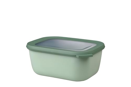 Mepal - Multi Bowl Cirqula Rectangular - Vorratsdose mit Deckel - Geeignet als Luftdichte Aufbewahrungsbox für den Kühlschrank, Mikrowellengeschirr & als Frischhaltedosen - 1500 ml - Nordic Sage von Mepal