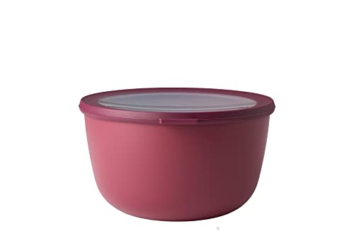 Mepal - Multi Bowl Cirqula Round - Vorratsdose mit Deckel - Geeignet als Luftdichte Aufbewahrungsbox für den Kühlschrank, Mikrowellengeschirr & als Frischhaltedosen - 3000 ml - Nordic Berry von Mepal