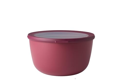 Mepal - Multi Bowl Cirqula Round - Vorratsdose mit Deckel - Geeignet als Luftdichte Aufbewahrungsbox für den Kühlschrank, Mikrowellengeschirr & als Frischhaltedosen - 3000 ml - Nordic Berry von Mepal