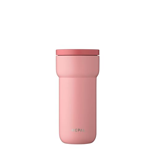 Mepal - Isolierbecher Ellipse - 4 Stunden heiß & 8 Stunden kalt - Thermobecher für Unterwegs - Geeignet als Tee & Kaffeetasse zum Mitnehmen - Passt in alle Becherhalter - 375 ml - Nordic pink von Mepal