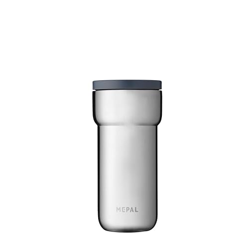 Mepal - Isolierbecher Ellipse - 4 Stunden heiß & 8 Stunden kalt - Thermobecher für Unterwegs - Geeignet als Tee & Kaffeetasse zum Mitnehmen - Passt in alle Becherhalter - 375 ml - Natural Brushed von Mepal