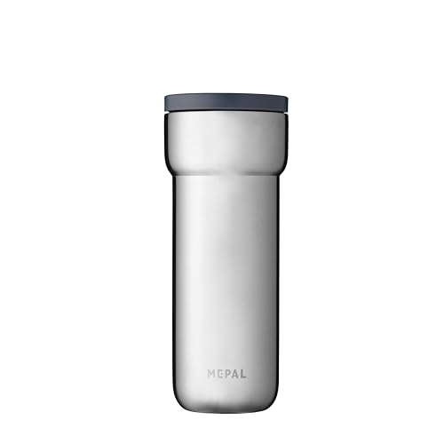 Mepal - Isolierbecher Ellipse - 6 Stunden heiß & 10 Stunden kalt - Thermobecher für Unterwegs - Geeignet als Tee & Kaffeetasse zum Mitnehmen - Passt in alle Becherhalter - 475 ml - Natural Brushed von Mepal