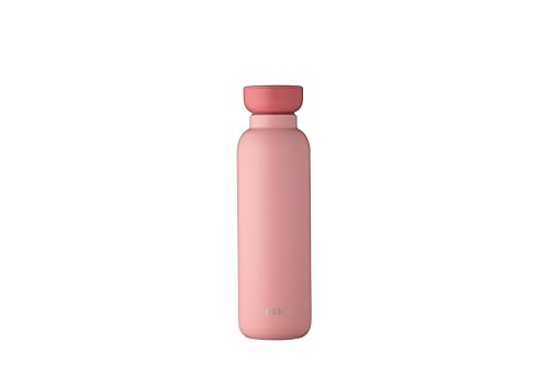 Mepal - Isolierflasche Ellipse - Doppelwandige Thermo Wasserflasche - Thermosflasche für Unterwegs - 12 Stunden heiß & 24 Stunden kalt - Edelstahl - 500 ml - Nordic pink von Mepal