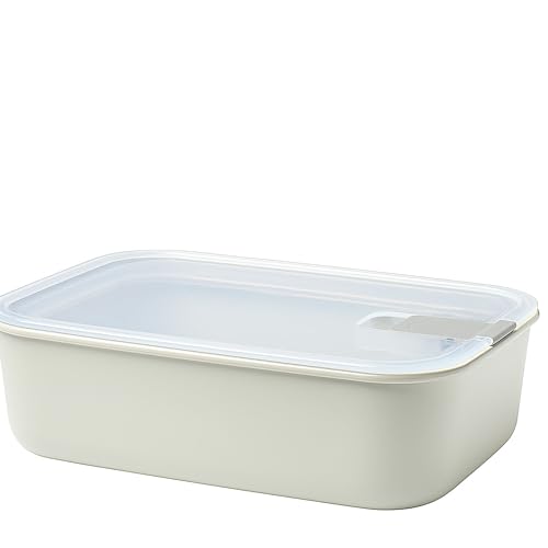 Mepal – Frischhaltedose EasyClip – Schüssel mit Deckel & Klickverschluss – Geeignet für Mikrowelle, Dampfgarer, Kühl- und Gefrierschrank – Luftdicht & auslaufsicher – 1500 ml – Nordic white von Mepal