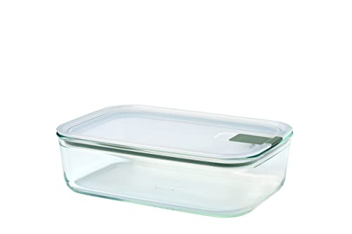 Mepal - Glasbehälter mit deckel EasyClip - Meal prep boxen - Geeignet für Mikrowelle, Dampfgarer, Ofen und Gefrierschrank - Luftdicht und auslaufsicher - Mikrowellengeschirr - 1500 ml - Nordic sage von Mepal